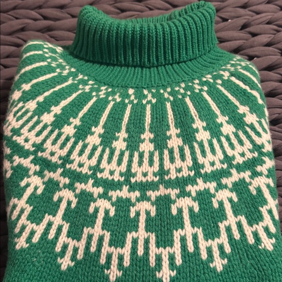 Tory Sport Court Green Mountain Fairisle Lambswool Sweater. Size Small.  NWT - Picture 9 of 10